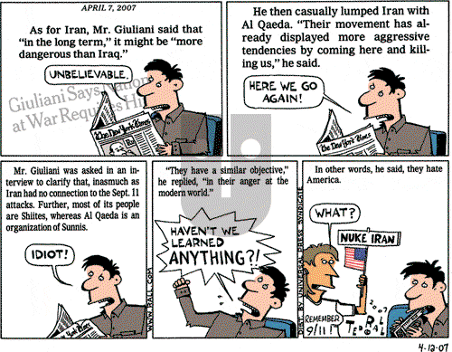 Ted Rall on Thursday April 12, 2007 Comic Strip
