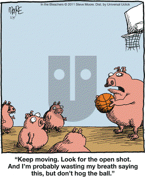 In the Bleachers on Saturday February 5, 2011 Comic Strip