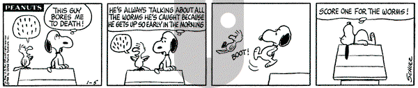 Peanuts on Wednesday January 5, 1966 Comic Strip