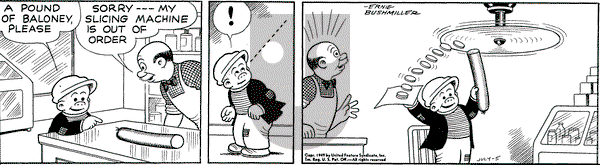 Nancy on Tuesday July 5, 1949 Comic Strip