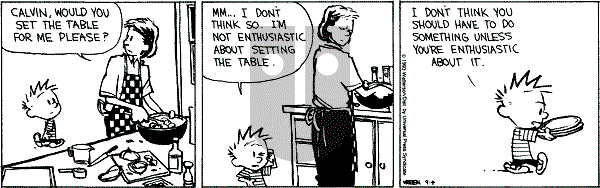 Calvin and Hobbes - Saturday September 4, 1993 Comic Strip