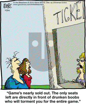 In the Bleachers on Friday November 29, 2013 Comic Strip