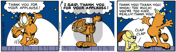 Garfield on Friday November 17, 1995 Comic Strip
