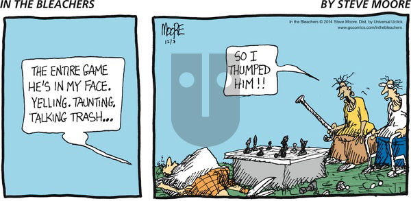 In the Bleachers - Sunday December 7, 2014 Comic Strip