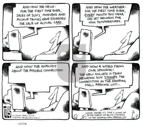 Tom Toles on Monday December 7, 1998 Comic Strip