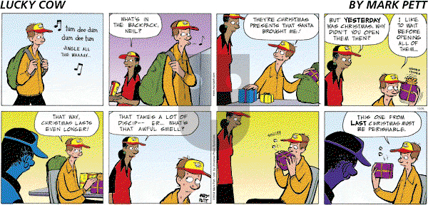Lucky Cow on Sunday December 26, 2004 Comic Strip