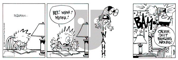 Calvin and Hobbes on Monday November 13, 1989 Comic Strip