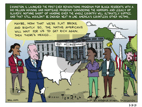 Ted Rall on Wednesday March 31, 2021 Comic Strip