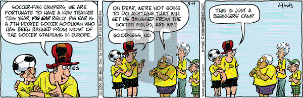 Cleats on Tuesday August 19, 2003 Comic Strip