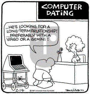 Ziggy on Saturday February 14, 1987 Comic Strip