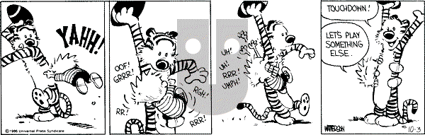 Calvin and Hobbes - Friday October 3, 1986 Comic Strip