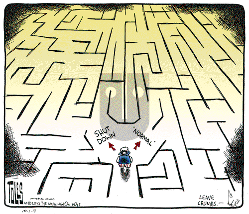 Tom Toles on Tuesday October 1, 2013 Comic Strip