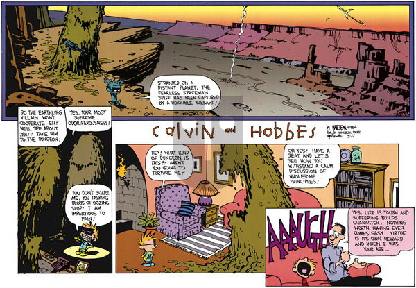 Calvin and Hobbes on Sunday March 27, 1994 Comic Strip