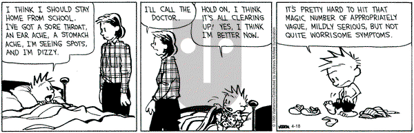 Calvin and Hobbes on Friday April 18, 2025 Comic Strip