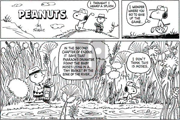 Peanuts - Sunday February 2, 1992 Comic Strip