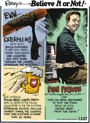 Ripley's Believe It or Not - Tuesday December 27, 2011 Comic Strip