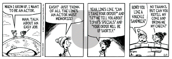 Grand Avenue on Wednesday February 21, 2007 Comic Strip