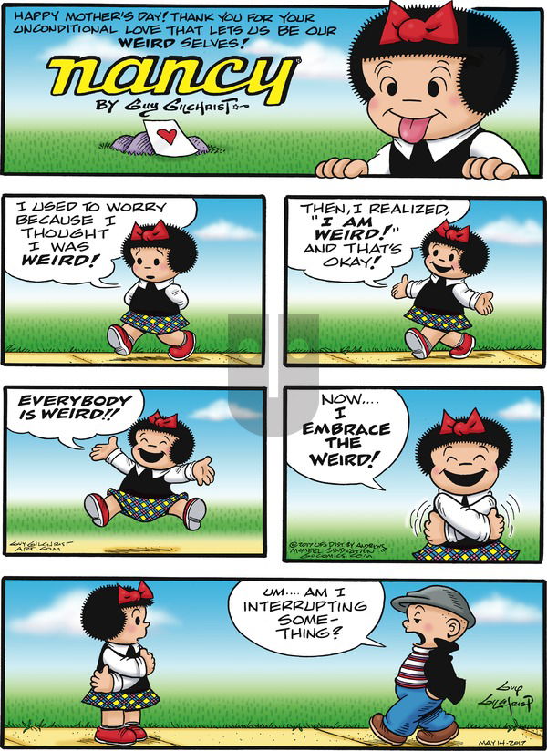 Nancy on Sunday May 14, 2017 Comic Strip
