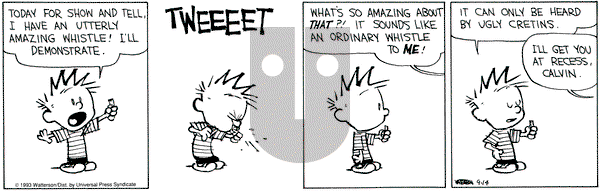 Calvin and Hobbes on Tuesday September 14, 1993 Comic Strip