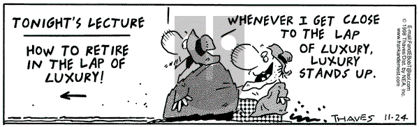 Frank and Ernest on Tuesday February 23, 1999 Comic Strip