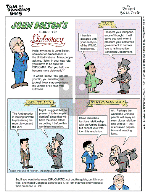 Tom the Dancing Bug on Saturday May 21, 2005 Comic Strip