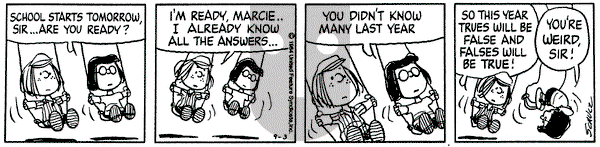 Peanuts - Monday September 3, 1984 Comic Strip