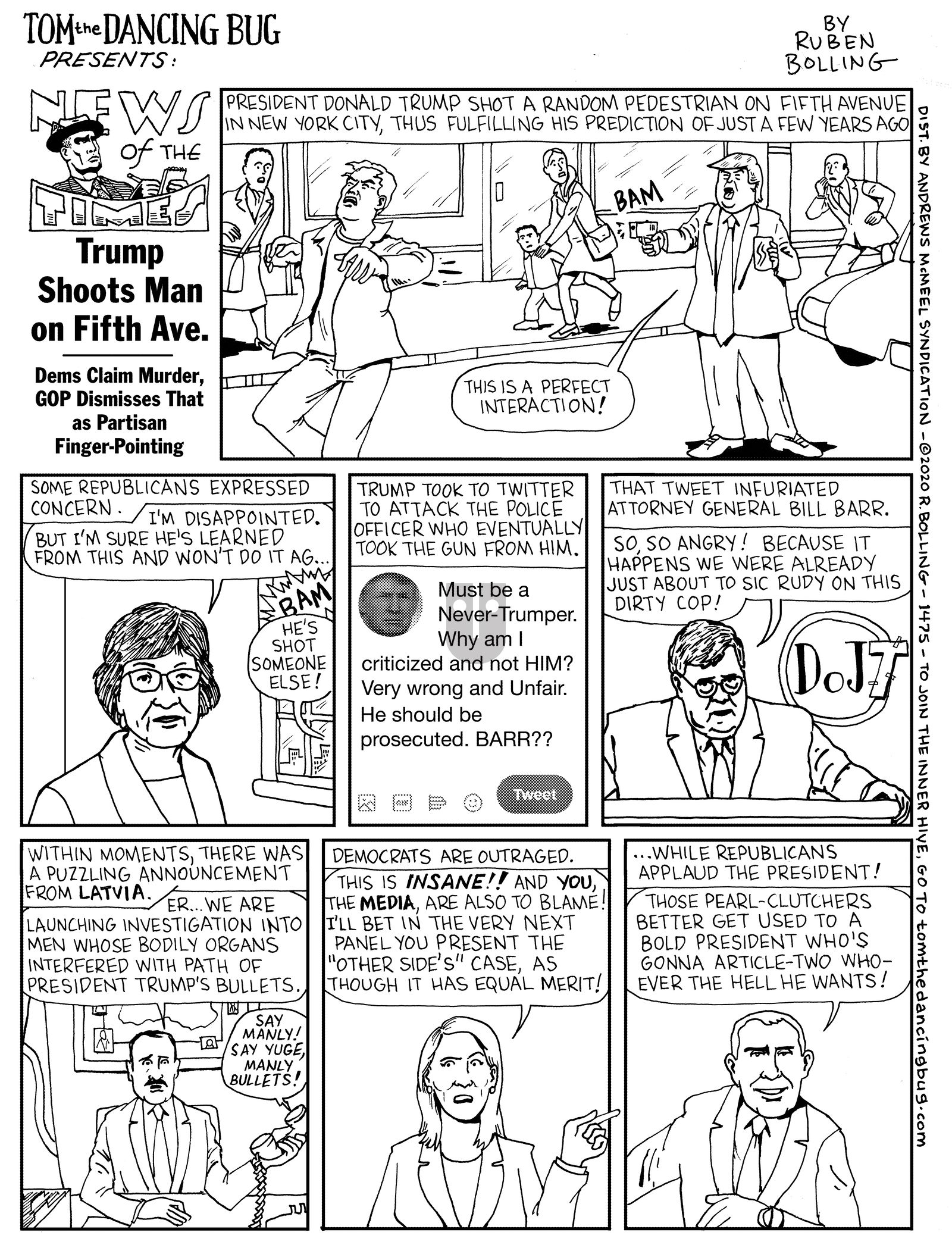 Tom the Dancing Bug - Monday February 17, 2020 Comic Strip