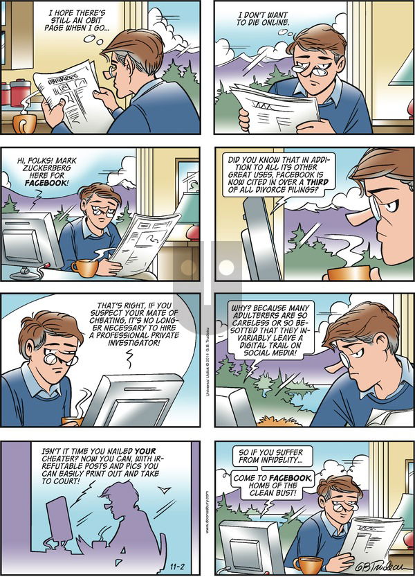Doonesbury on Sunday November 2, 2014 Comic Strip