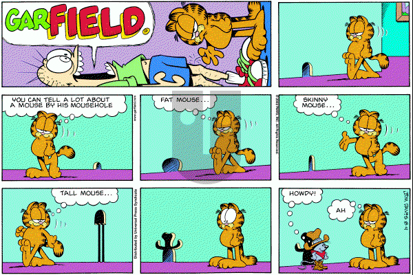 Garfield - Sunday August 4, 2002 Comic Strip
