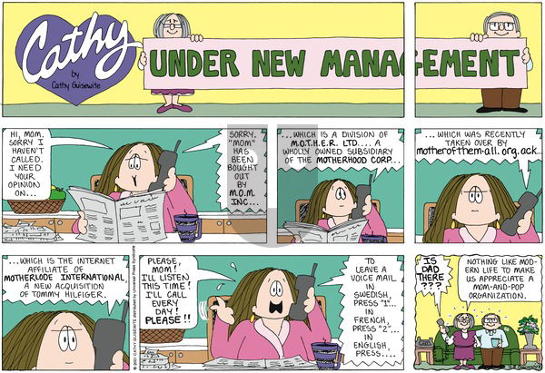 Cathy Classics on Sunday April 8, 2007 Comic Strip