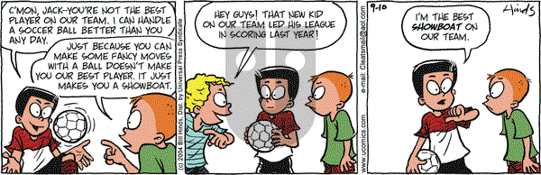 Cleats on Friday September 10, 2004 Comic Strip