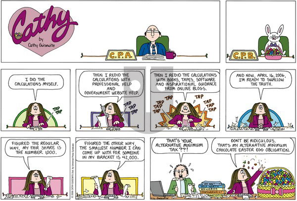 Cathy Classics on Sunday April 16, 2006 Comic Strip