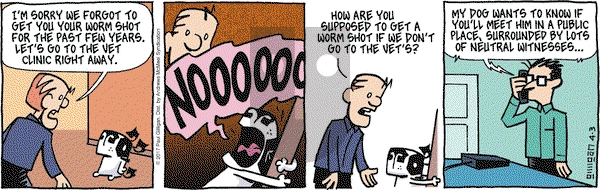 Pooch Cafe on Monday April 3, 2017 Comic Strip