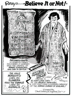Ripley's Believe It or Not on Wednesday July 18, 2007 Comic Strip