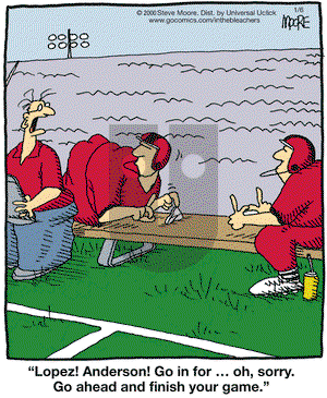 In the Bleachers on Friday January 6, 2012 Comic Strip