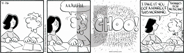 Drabble on Thursday April 26, 2001 Comic Strip