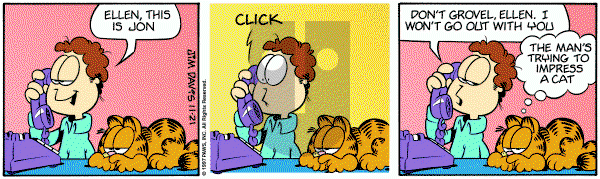 Garfield on Friday November 21, 1997 Comic Strip
