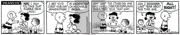 Peanuts on Friday June 10, 1955 Comic Strip