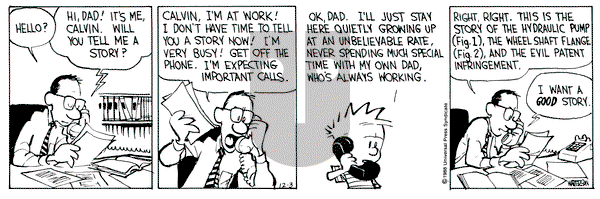 Calvin and Hobbes on Saturday December 3, 1988 Comic Strip