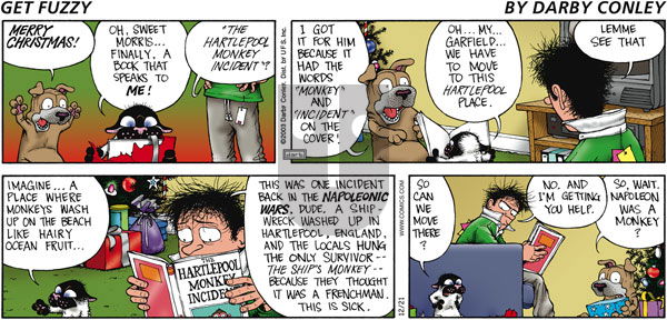 Get Fuzzy on Sunday December 21, 2003 Comic Strip