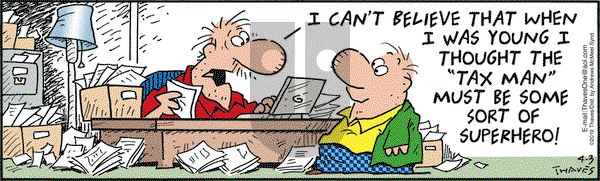 Frank and Ernest on Wednesday April 3, 2019 Comic Strip