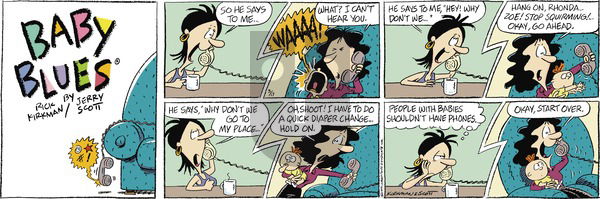 Baby Blues on Sunday March 17, 1991 Comic Strip