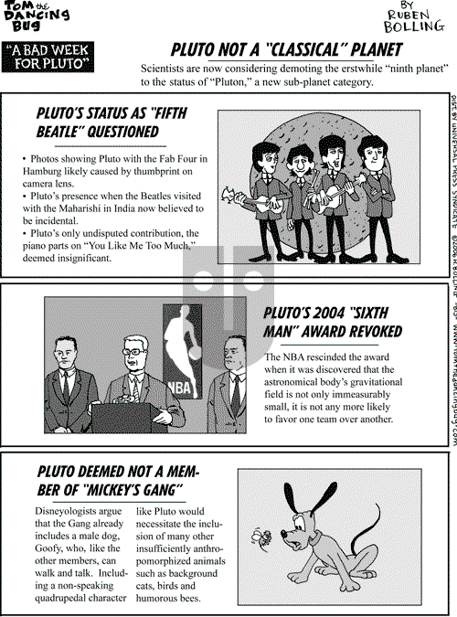 Tom the Dancing Bug on Saturday August 26, 2006 Comic Strip