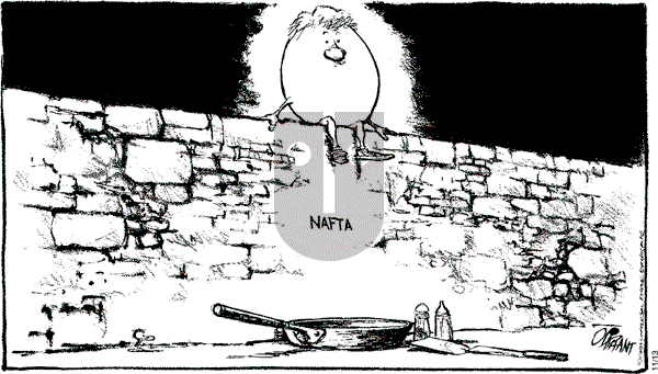 Pat Oliphant - Saturday November 13, 1993 Comic Strip