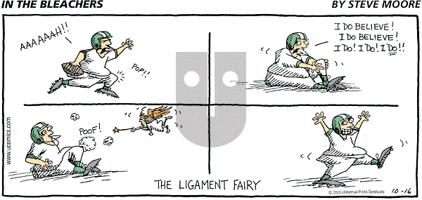 In the Bleachers on Sunday October 16, 2005 Comic Strip