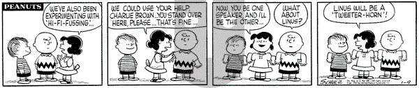 Peanuts on Wednesday January 9, 1957 Comic Strip