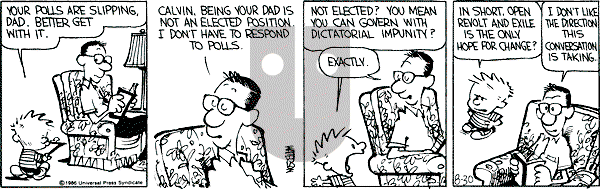 Calvin and Hobbes - Saturday August 30, 1986 Comic Strip