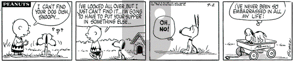 Peanuts on Friday September 2, 1960 Comic Strip
