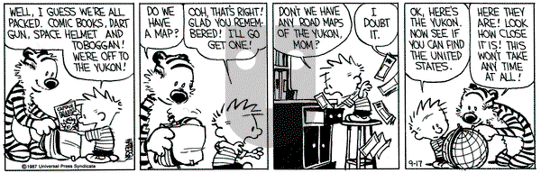 Calvin and Hobbes on Thursday September 17, 1987 Comic Strip