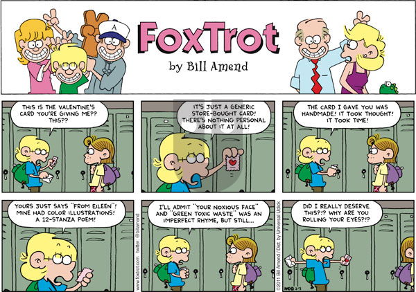 FoxTrot on Sunday February 13, 2011 Comic Strip